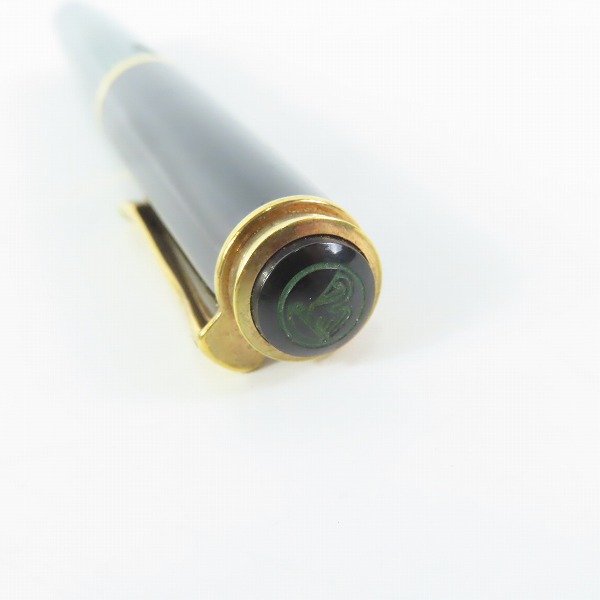 実際に弊社で買取させて頂いたPELIKAN/ペリカン スーべレーン グリーンストライプ キャップ式万年筆 ペン先14C-585 EFの画像 4枚目