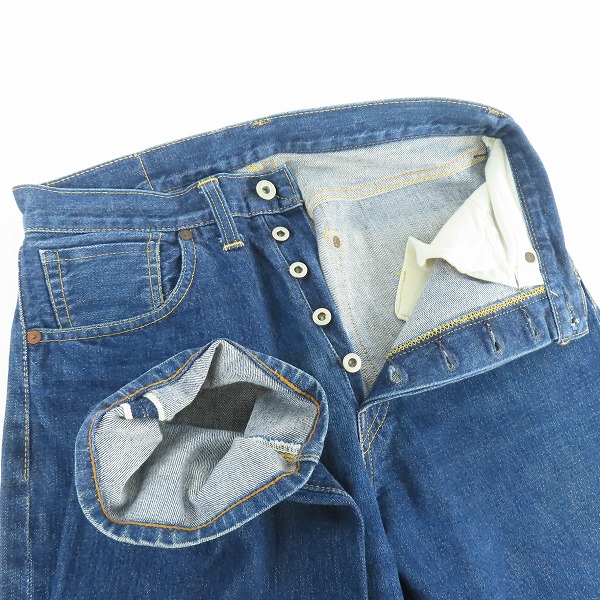 実際に弊社で買取させて頂いたLEVIS/リーバイス S501XX 44年復刻 大戦モデル バレンシア工場 米国製 555刻印 デニムパンツ 44501-0022/W30の画像 2枚目