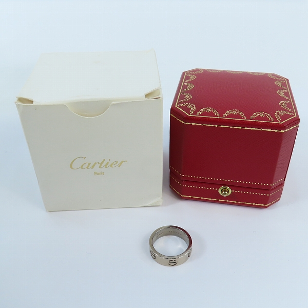 実際に弊社で買取させて頂いたCartier/カルティエ ラブリング AU750/K18WG/ホワイトゴールド 52/11-11.5号　の画像 9枚目