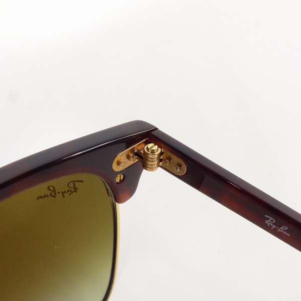 実際に弊社で買取させて頂いたRay-Ban/レイバン CLUB MASTER/クラブマスター サングラス/アイウェア RB3016 990/7Qの画像 6枚目