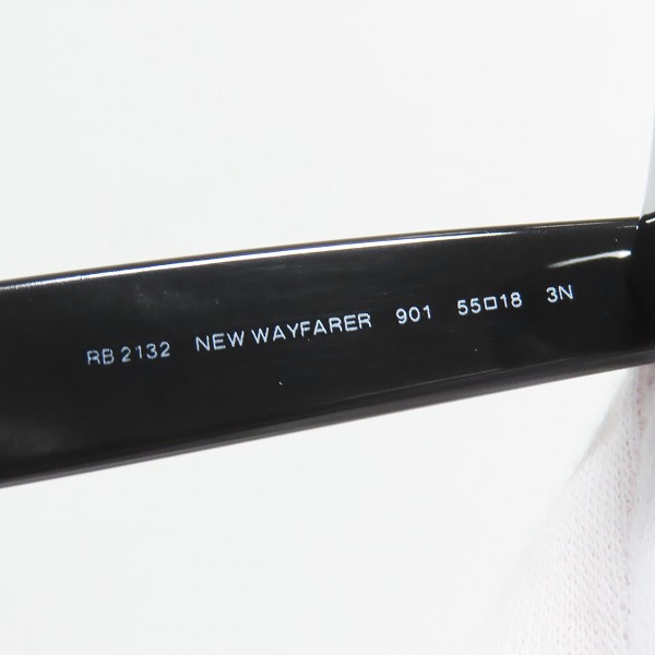 実際に弊社で買取させて頂いたRay-Ban/レイバン NEW WAYFARER/ニューウェイファーラー メガネフレーム/アイウェア RB2132 901の画像 6枚目