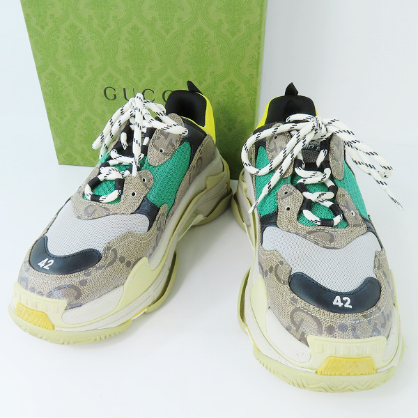 実際に弊社で買取させて頂いた GUCCI×BALENCIAGA/グッチ×バレンシアガ ザ ハッカープロジェクト Triple S トリプルS  27.5