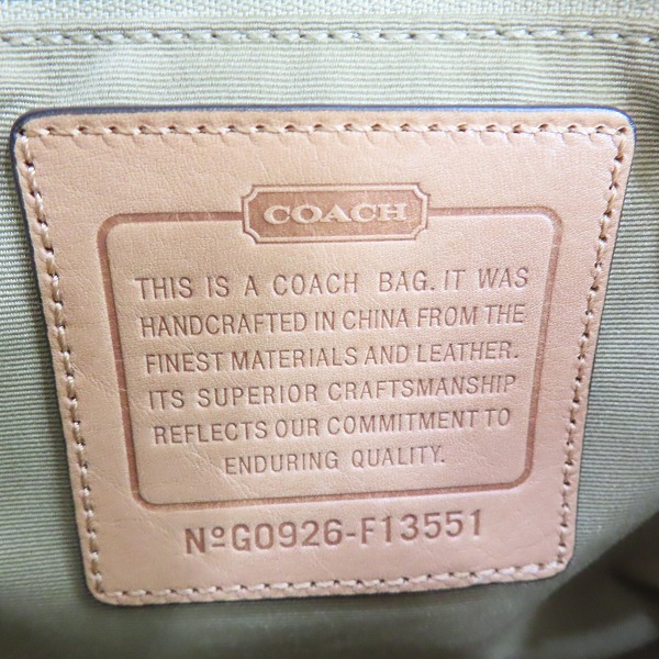 実際に弊社で買取させて頂いたCOACH/コーチ シグネチャー ミニボストン/トートバッグ F13551の画像 4枚目