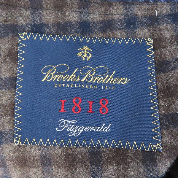 実際に弊社で買取させて頂いたBrooks Brothers/ブルックスブラザーズ 1818 チェック柄 ジャケット/37Sの画像 3枚目