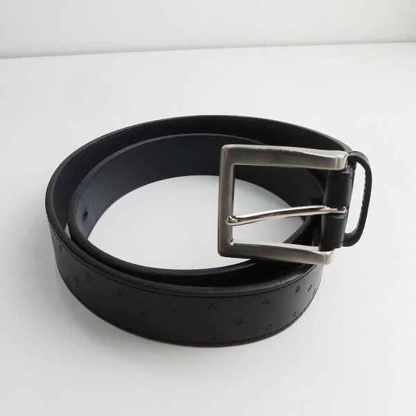 実際に弊社で買取させて頂いたPaul Smith/ポールスミス ロゴ総柄型押しレザーベルト M