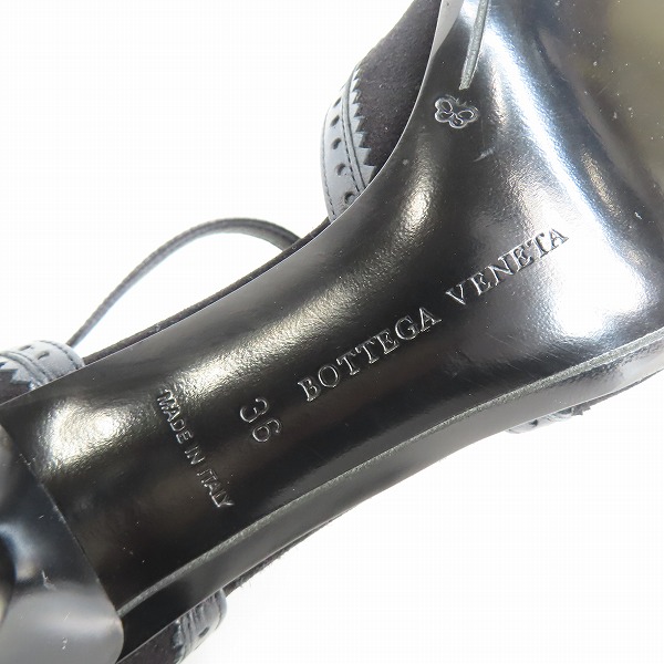 実際に弊社で買取させて頂いたBOTTEGA VENETA/ボッテガヴェネタ 異素材切替 パンプス スエード×レザー 36の画像 5枚目