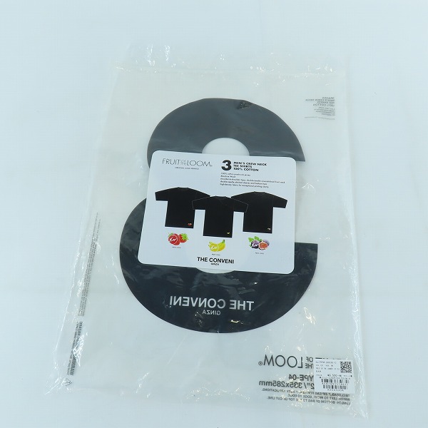 実際に弊社で買取させて頂いた(2)FRAGMENT DESIGN/フラグメントデザイン THE CONVENI GINZA ザコンビニ FRUIT OF THE LOOM 3P TEE/ブラックの画像 4枚目