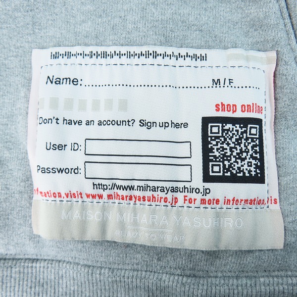 実際に弊社で買取させて頂いたMaisonMIHARA YASUHIRO/メゾンミハラヤスヒロ SMILY FACE HOODIE/プリント プルオーバーパーカー A12HD672/48の画像 4枚目