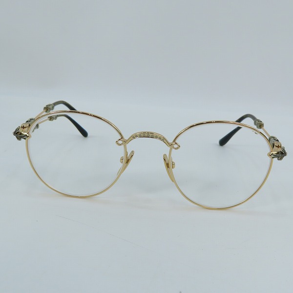 実際に弊社で買取させて頂いたCHROME HEARTS/クロムハーツ BUBBA-A メガネフレーム アイウェア ゴールド