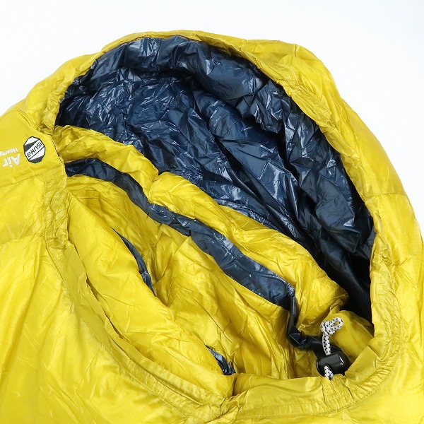 実際に弊社で買取させて頂いた【未使用】ISUKA/イスカ Air Plus 450/エア プラス 450 マスタード マミー型シュラフ/寝袋 1495-33の画像 2枚目