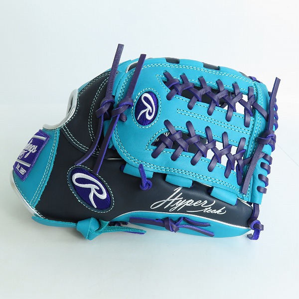 実際に弊社で買取させて頂いたRawlings/ローリングス HYPER TECH COLOR SYNC 軟式 オールラウンド 右投げ用 グローブ GR4HTCN55Wの画像 1枚目