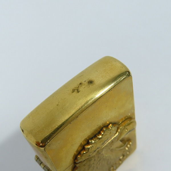 実際に弊社で買取させて頂いたZIPPO/ジッポー HARLEY-DAVIDSON/ハーレーダビッドソン イーグルメタル貼り ゴールド 1992年製の画像 7枚目