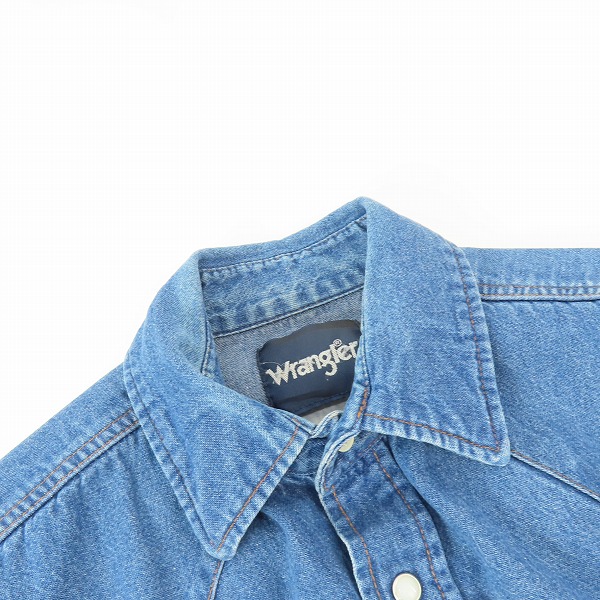 実際に弊社で買取させて頂いたWrangler/ラングラー 80s/ヴィンテージ デニム ウエスタンシャツ の画像 4枚目