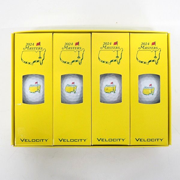 実際に弊社で買取させて頂いた【未使用/オウンネーム】Titleist/タイトリスト VELOCITY/ベロシティ 2024 MASTERS ゴルフボール ホワイト 1ダース
