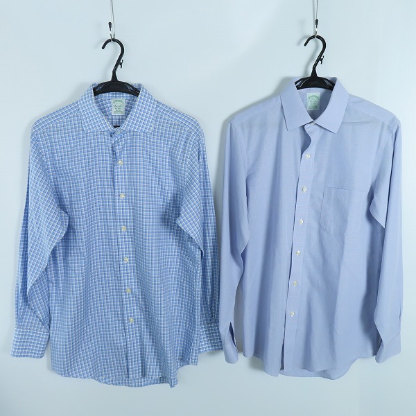 実際に弊社で買取させて頂いたBrooks Brothers/ブルックスブラザーズ チェック柄 長袖シャツ/2点セット