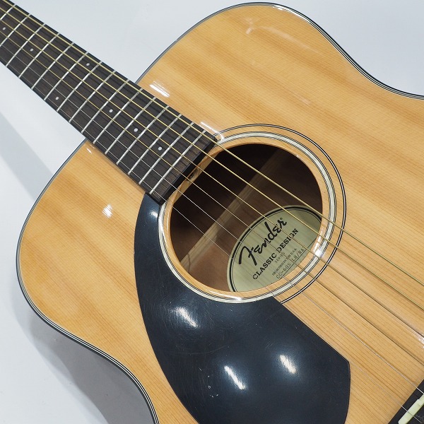 実際に弊社で買取させて頂いた★Fender/フェンダー CC-60S LH/NAT アコースティックギター/アコギ レフティ/左きき用 ソフトケース付の画像 5枚目