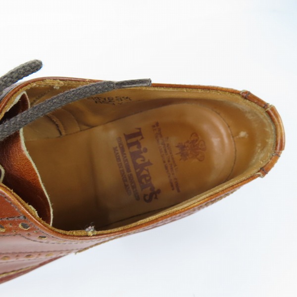 実際に弊社で買取させて頂いたTRICKER'S/トリッカーズ ウイングチップ レザー ドレスシューズ/ビジネスシューズ M5633 /7.5の画像 4枚目