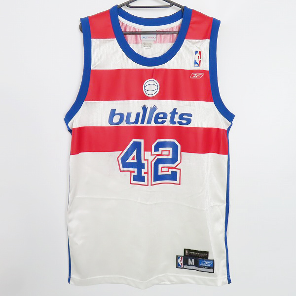 実際に弊社で買取させて頂いたReebok/リーボック NBA bullets/ブレッツ STACKHOUSE/スタックハウス #42 ユニフォーム/M