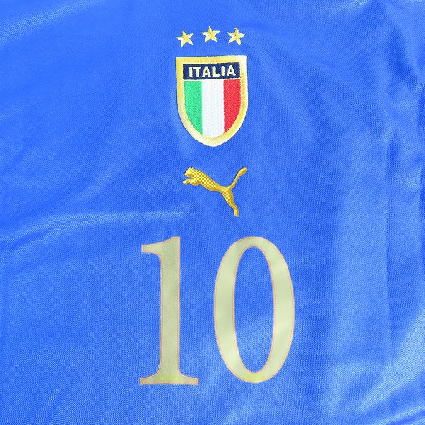 実際に弊社で買取させて頂いたPUMA/プーマ 04/05 イタリア代表レプリカホームユニホーム ＃10 ロベルト・バッジョ PXA731225R/XLの画像 2枚目
