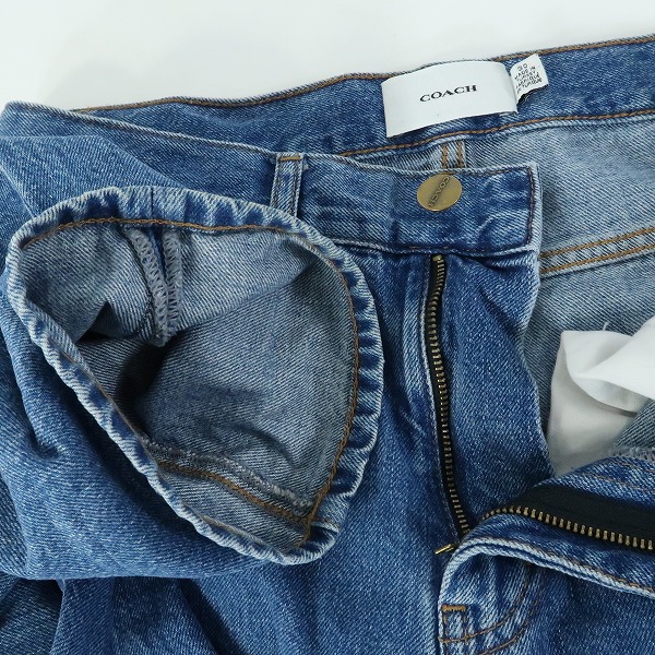 実際に弊社で買取させて頂いたCOACH/コーチ シグネチャー柄プリント デニムパンツ CK516/30の画像 5枚目