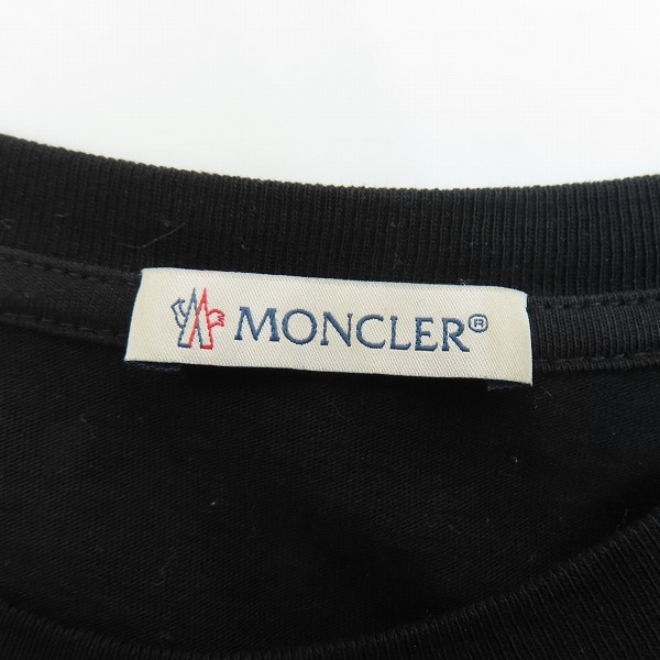 実際に弊社で買取させて頂いた【JPタグ】MONCLER/モンクレール MAGLIA T-SHIRT Uネック 胸ポケット 半袖 Tシャツ ブラック F20918C77710 829H8/Lの画像 2枚目