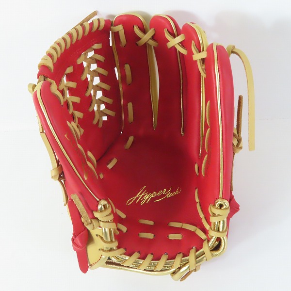 実際に弊社で買取させて頂いたRawlings/ローリングス HYPER TECH COLOR SYNC 軟式 オールラウンド 右投げ用 グローブ/グラブ GR4HTCN55Wの画像 2枚目