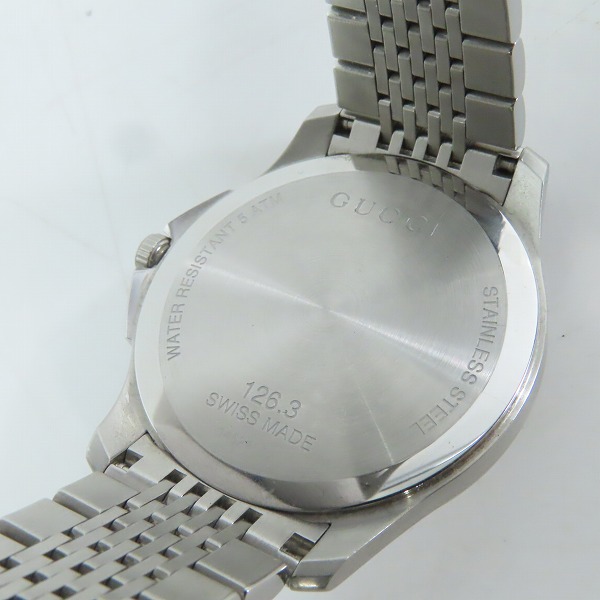 実際に弊社で買取させて頂いたGUCCI/グッチ G-Timeless/Gタイムレス クオーツ 腕時計 YA126310【動作未確認】の画像 4枚目