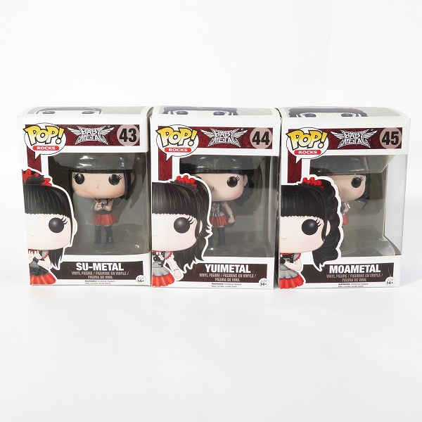 実際に弊社で買取させて頂いたFUNKO/ファンコ POP! ROCKS BABYMETAL/ベビーメタル SU-METAL YUIMETAL MOAMETAL フィギュア 3点セット