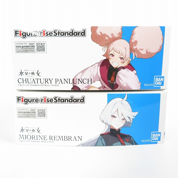 実際に弊社で買取させて頂いた【未組立】BANDAI/バンダイ 水星の魔女 Figure-rise Standard チュアチュリー・パンランチ/ミオリネ・レンブラン 2点セットの画像 3枚目