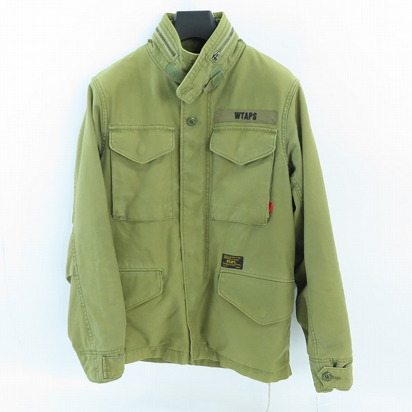 実際に弊社で買取させて頂いたWTAPS/ダブルタップス jungle M-65 SATIN CROSS BONE/クロスボーンミリタリー ジャケット 112GWDT-JKM04S/1
