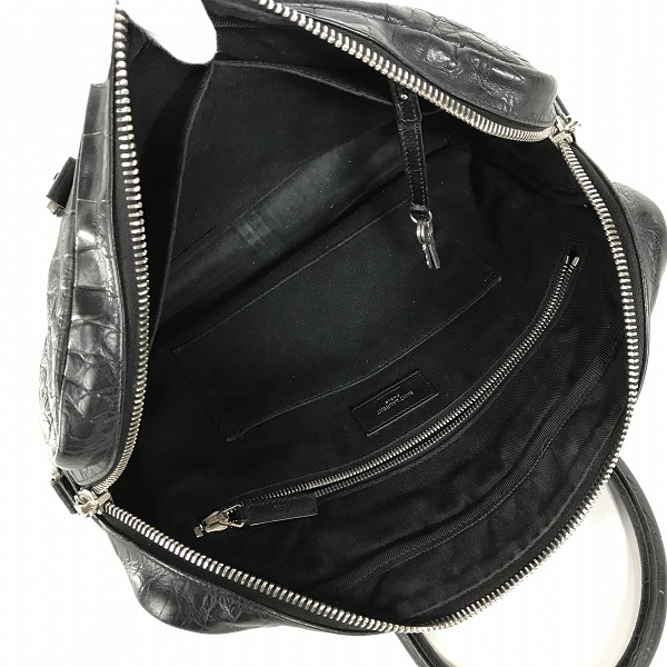 実際に弊社で買取させて頂いたSAINT LAURENT PARIS/サンローラン パリ クロコ型押し レザー ブリーフバッグの画像 4枚目