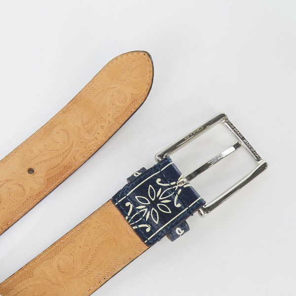 実際に弊社で買取させて頂いたETRO/エトロ ペイズリー柄/総柄 レザーベルト 42/105の画像 2枚目