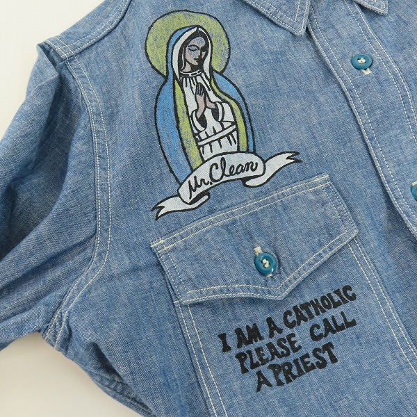 実際に弊社で買取させて頂いたTHE REAL McCOY'S/ザ リアルマッコイズ USN シャンブレーシャツ プリントシャツ 14の画像 7枚目