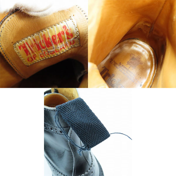 実際に弊社で買取させて頂いたTrickers/トリッカーズ  MOLTON/モールトン カントリーブーツ ウイングチップ M2508/8の画像 6枚目