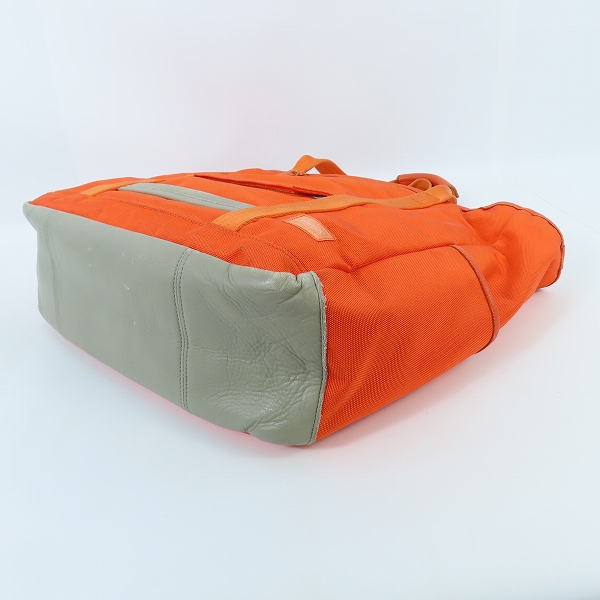 実際に弊社で買取させて頂いたPORTER/ポーター レザー切替 トートバッグ オレンジの画像 2枚目