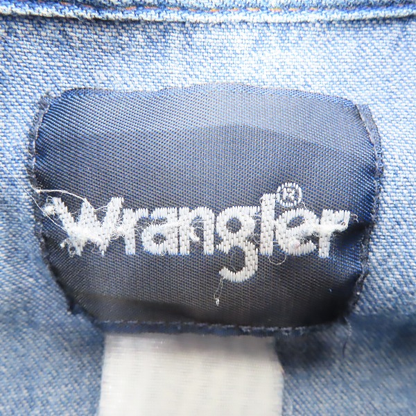 実際に弊社で買取させて頂いたWrangler/ラングラー 80s/ヴィンテージ デニム ウエスタンシャツ の画像 2枚目