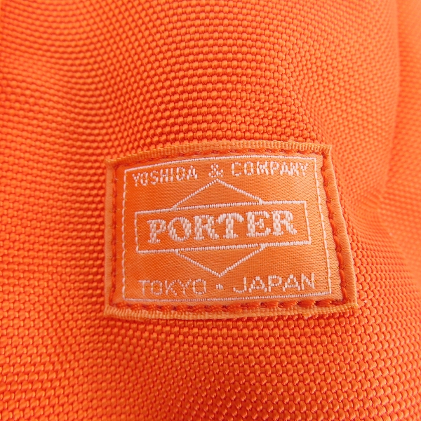 実際に弊社で買取させて頂いたPORTER/ポーター レザー切替 トートバッグ オレンジの画像 5枚目