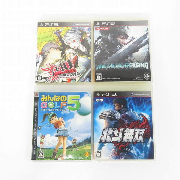実際に弊社で買取させて頂いたPS3用ソフト ペルソナ4 ジ・アルティメット イン マヨナカアリーナ/メタルギアライジング/北斗無双/みんなのゴルフ5 4点セット