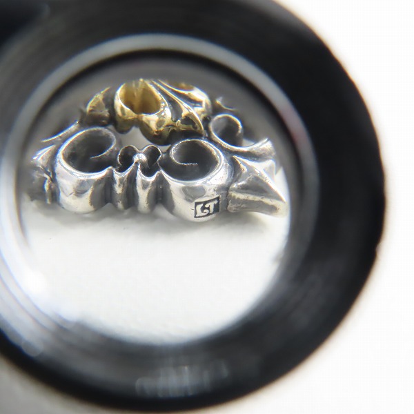 実際に弊社で買取させて頂いたLEATHERS & TREASURES/レザーズアンドトレジャーズ スモール フォー フレアデリー ペンダント w/K18 クロス ストーンの画像 6枚目