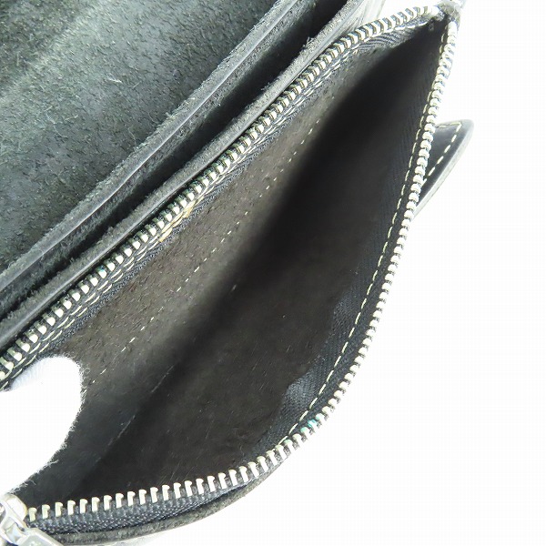 実際に弊社で買取させて頂いたRED MOON/レッドムーン コンチョ レザー 二つ折り財布 ウォレット ブラックの画像 4枚目