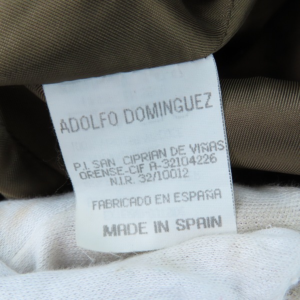 実際に弊社で買取させて頂いたADOLFO DOMINGUEZ/アドルフォドミンゲス ロングコート/48の画像 5枚目