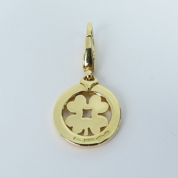 実際に弊社で買取させて頂いたBVLGARI/ブルガリ トンドチャーム/ペンダントトップ クローバー AU750/K18YG/イエローゴールドの画像 2枚目