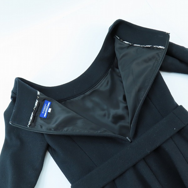 実際に弊社で買取させて頂いたBURBERRY BLUE LABEL/バーバリーブルーレーベル 七分袖 ウール ワンピース E1J18-454-09/36の画像 7枚目