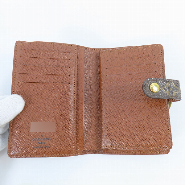 実際に弊社で買取させて頂いたLOUIS VUITTON/ルイヴィトン モノグラム ポルトフォイユ ヴィエノワ 折り財布 がま口小銭 M61674の画像 3枚目