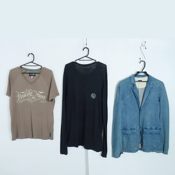 実際に弊社で買取させて頂いたEMPORIO ARMANI/エンポリオアルマーニ 半袖/長袖カットソー/デニムジャケット 3点セット