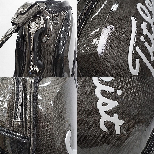 実際に弊社で買取させて頂いたTitleist/タイトリスト ゴルフ CB910 4分割キャディバッグ 鏡面エナメル ガンメタリックの画像 4枚目
