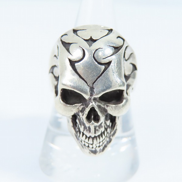 実際に弊社で買取させて頂いたCRAZY PIG/クレイジーピッグ トライバルスカルリング  21-22号の画像 1枚目