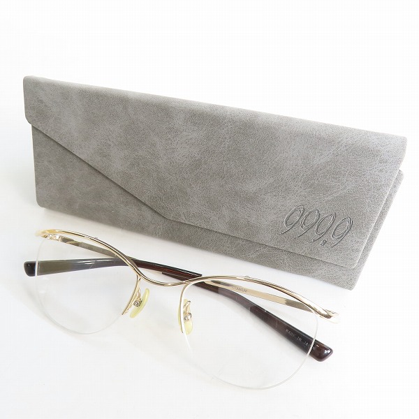 実際に弊社で買取させて頂いた999.9/フォーナインズ メガネフレーム アイウェア S-846Tの画像 9枚目