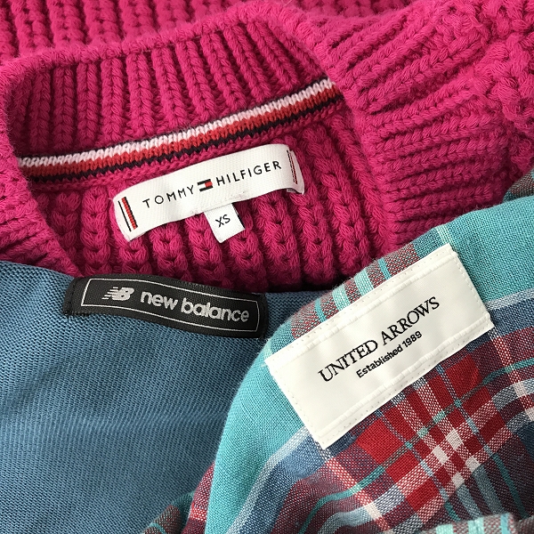 実際に弊社で買取させて頂いた【おまとめ】トミーヒルフィガー/ユナイテッドアローズ/ニューバランス 等 ポロシャツ/ニット/チェックシャツ 他