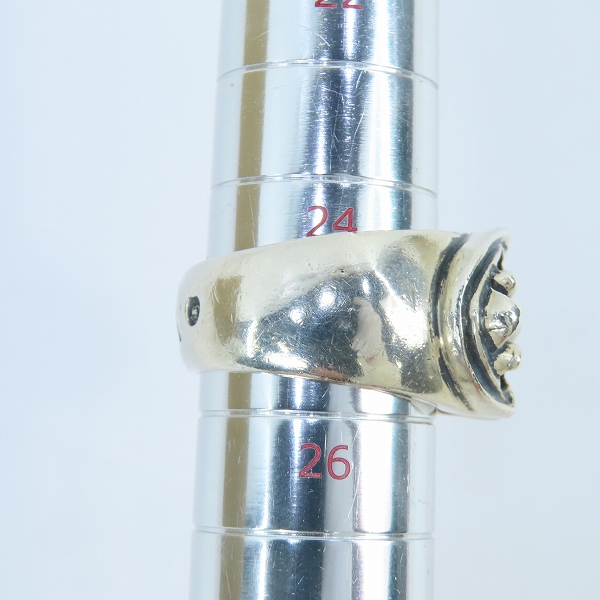 実際に弊社で買取させて頂いたGabor/ガボール スカルプティド オーバルクロス ラージ シグネットリング 24.5-25号の画像 9枚目